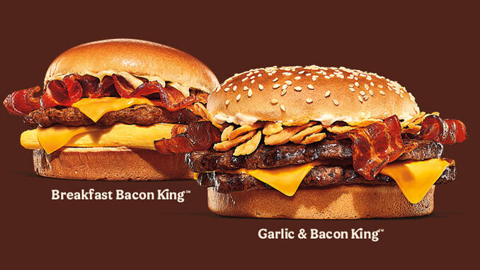 Burger King Unveils New Garlic & Bacon King And New Breakfast Bacon King Sandwiches